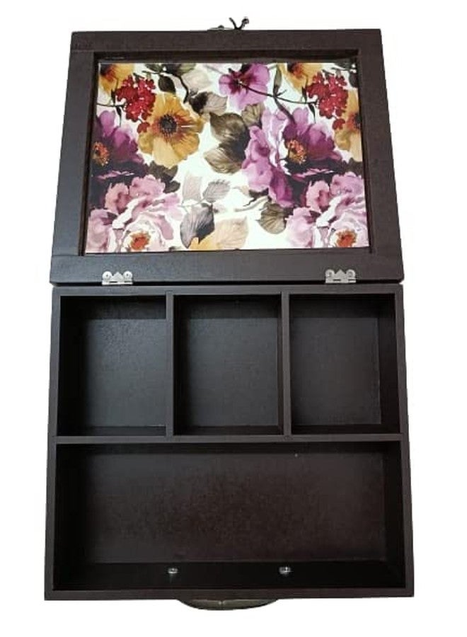 D CLASSIC DECOR MDF TRADITIONAL PRINT HAMPER BOX WITH LOCK Décor Box,Gift Box,Chocolate DRYFRUIT Box (Blue) - Image 2