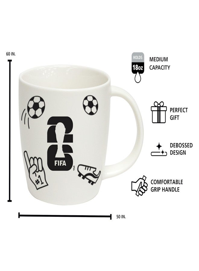 HONAV 18oz FIFA 2026 World Cup Playmaker Mug – Durable Ceramic Coffee Cup With Bold Embossed Icons – Official FIFA 2026 Drinkware For Soccer Fans- Great Gift & Collectible - Image 5