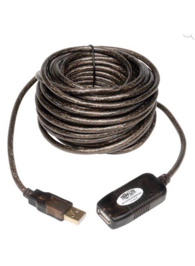 Tripp Lite U026‑10M USB 2.0 Active Extension Repeater Cable, A Male to A Female, 10 m (33 ft)