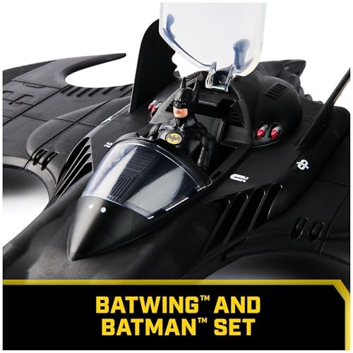 DC Comics Batman, Batwing and 4-inch Batman Figure Set, 1992 Batman Returns Limited Edition 85th Anniversary Collectible Kids Toys for Boys Ages 3 and Up - Image 5