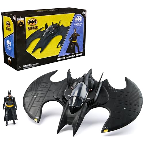 DC Comics Batman, Batwing and 4-inch Batman Figure Set, 1992 Batman Returns Limited Edition 85th Anniversary Collectible Kids Toys for Boys Ages 3 and Up - Image 1