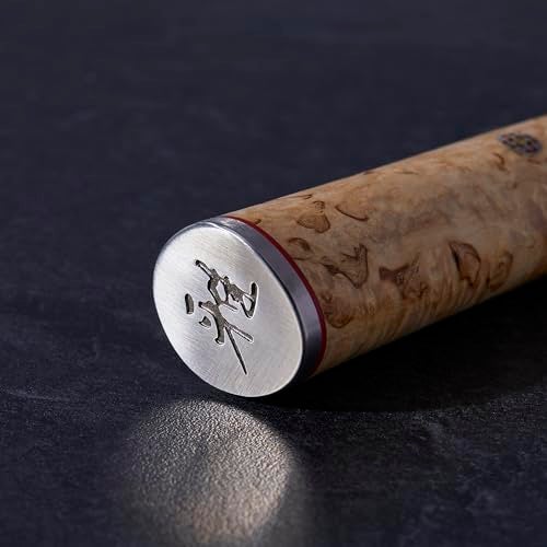 Miyabi Birchwood SG2 Japanese Chef's Knife, 9-inch, Large Blade Chef's Kitchen Knife, Karelian Birch Handle, 100-layer flower Damascus pattern, Handcrafted in Seki, Japan - Image 4