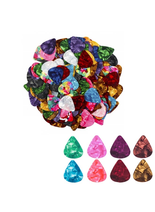 Generic 150pcs 0.46mm/0.71mm/0.96mm Random Color Guitar Picks for Bass Electric Acoustic Guitars  - Image 1
