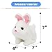 Hopearl Hopping Chubby Rabbit Interactive Electronic Pet Plush Bunny Toy with Sounds and Movements Animated Walking Wiggle Ears Twitch Nose Gifts for Toddlers Birthday White 7 - Image 4
