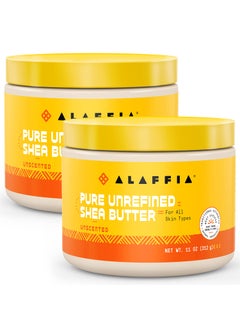 Alaffia Alaffia EveryDay Shea Authentic Shea Butter All Skin Types Help Moisturize and Soften Skin with Shea Butter Unscented 2 Pack11 Fl Oz Ea 