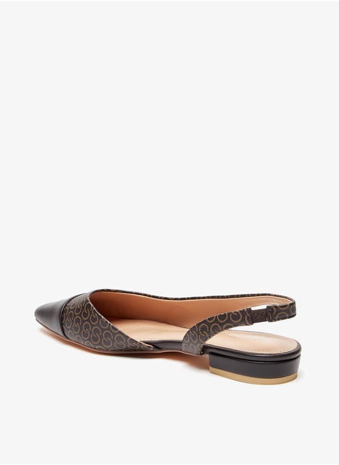 Celeste Women's Monogram Print Sling Back Sandals  - Image 2