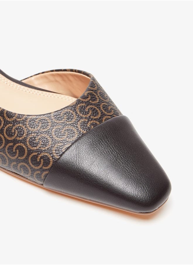 Celeste Women's Monogram Print Sling Back Sandals  - Image 5