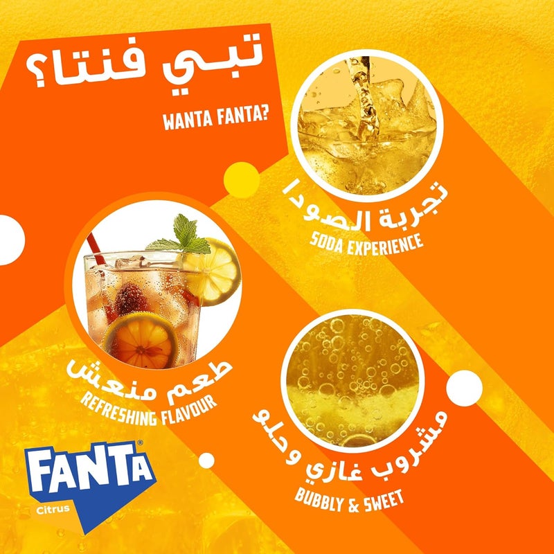 Fanta Citrus Carbonated Soft Drink - 6 Pack - Image 4
