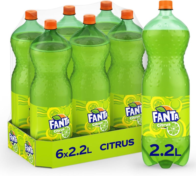 Fanta Citrus Carbonated Soft Drink - 6 Pack - Image 1