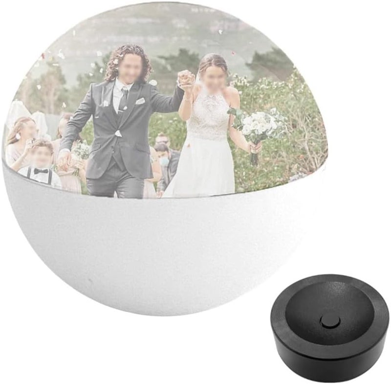 White WiFi Video Ball with LED Lights for Christmas Anniversaries Birthdays Home Decor - Image 1
