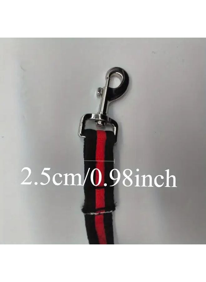 حبل انزلاق الجر الفاخر للخيول 26 قدم 8 أمتار أسود وأحمر مع وصلة دوّارة وكرابين تدريب - Image 5