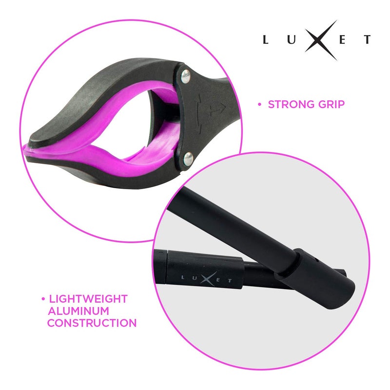 Luxet Grabber Reacher Tool 19 Inch Long, Foldable Pick Up Stick - Strong Grip Magnetic Tip - Heavy Duty Trash Picker Claw Reacher Grabber Tool Elderly Wheelchair Mobility Aid (Pink) - Image 5