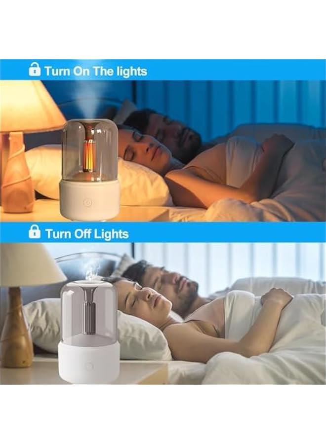 Essential Oil Diffuser, 120ml Aromatherapy Diffuser with Auto Shut-Off Function, Ultrasonic Diffusers for Essential Oils, Cool Mist Humidifier with Warm Lights, for HomeOffice (White) - Image 4