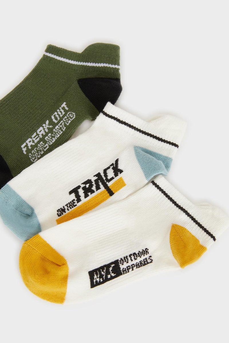 Boy Printed 3 piece Short Socks
