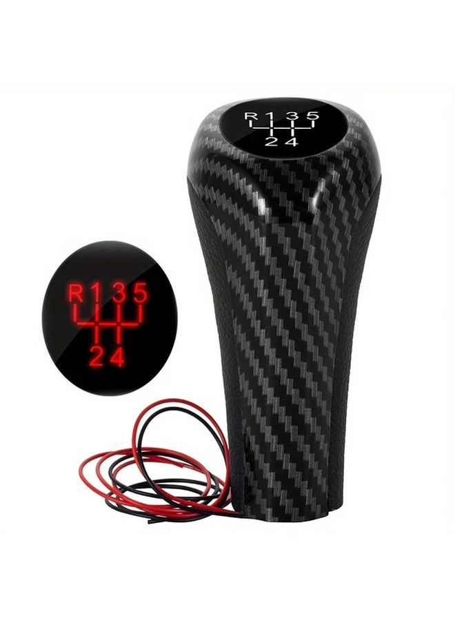 5 Speed Shift Knob ABS Carbon Fiber Plating Shifter Lever Transmission Gear Stick For Most Manual Cars Trucks 1pc - Image 5
