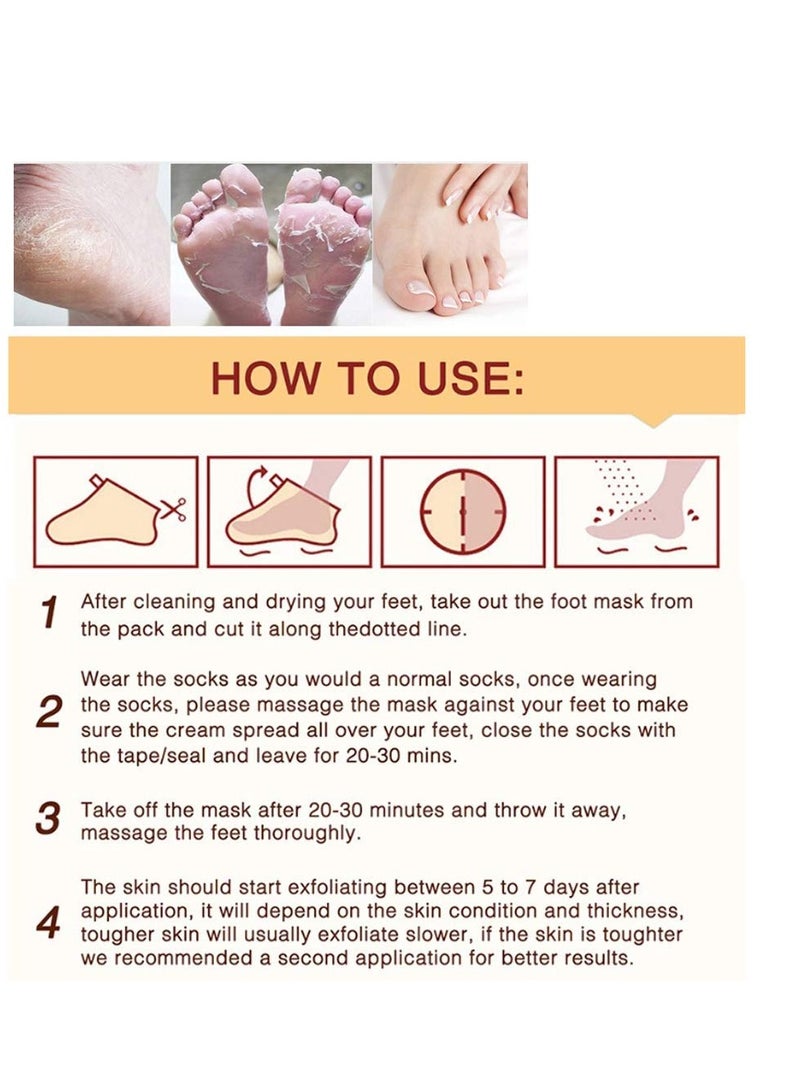 ALIVER ALIVER 5 Packs Foot Peeling Mask,Exfoliating Callus Peel Booties,Peeling Off Calluses & Dead Skin, Baby Your Foot Naturally in 1 Week (Lavender)  - Image 5