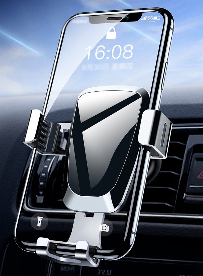 Gravity Car Mount for Mobile Phone Holder Car Air Vent Clip Stand Cell Phone Support (Gray,Universal) - Image 4