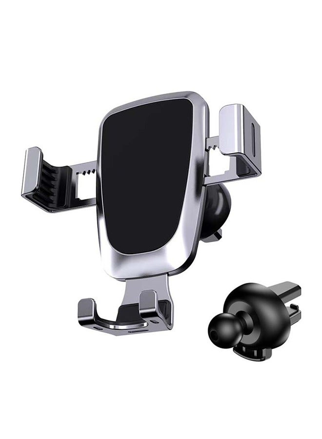 Gravity Car Mount for Mobile Phone Holder Car Air Vent Clip Stand Cell Phone Support (Gray,Universal) - Image 2