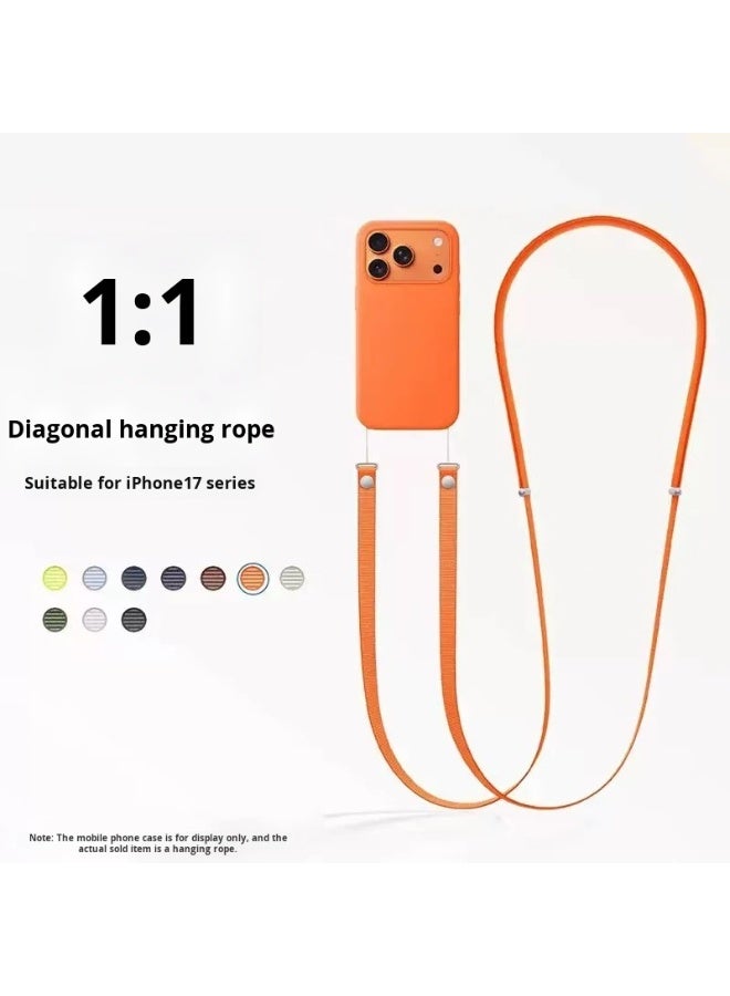 بلو فاير حزام تعليق هاتف قابل للتعديل مع غطاء مغناطيسي لآيفون 17 و 17 برو ماكس - حزام كتف آمن وحر اليدين، حامل هاتف عصري وعملي للسفر والعمل والأنشطة الخارجية بلون كوزميك أورانج - Image 3