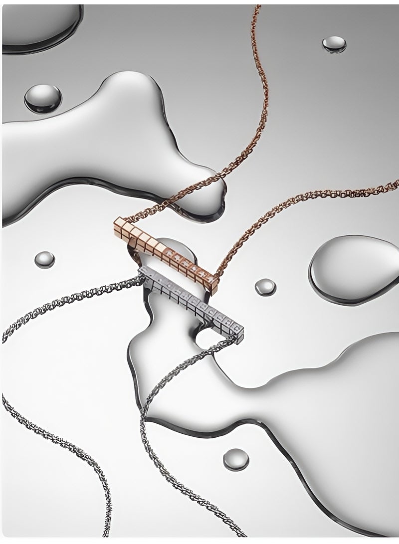 Chopard 18K Rose Gold Diamond Little Ice Cube Necklace, Couple's Gift​ - Image 3
