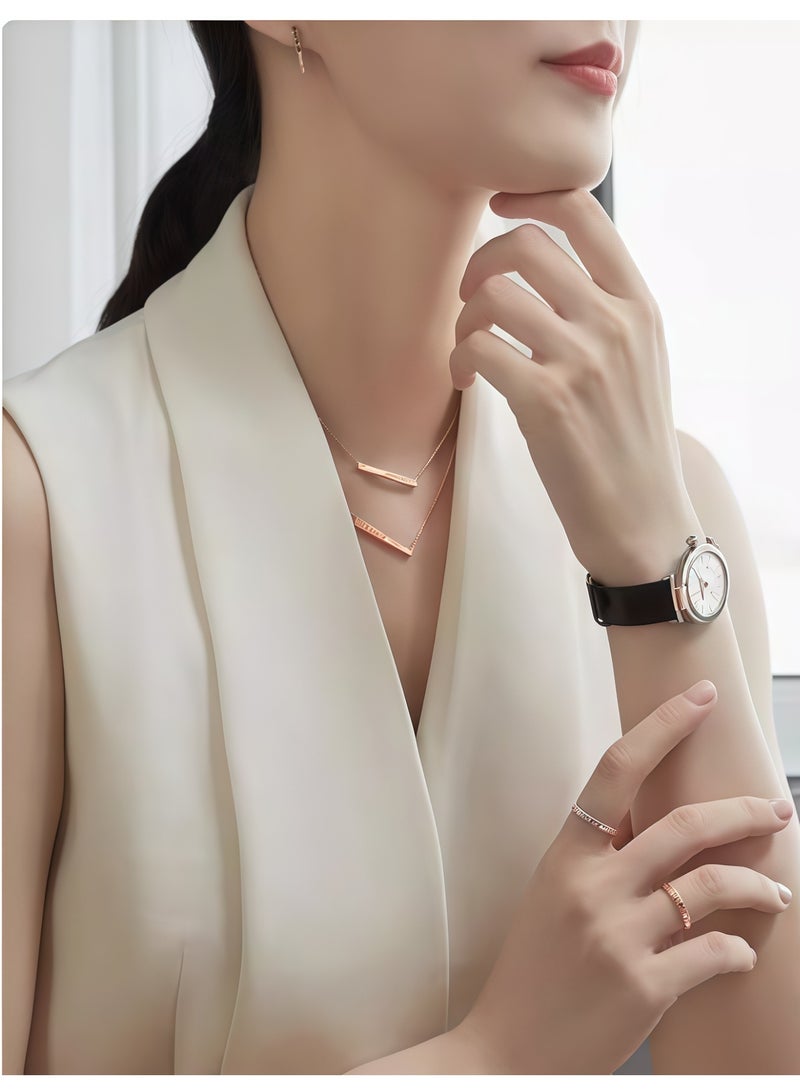 Chopard 18K Rose Gold Diamond Little Ice Cube Necklace, Couple's Gift​ - Image 4