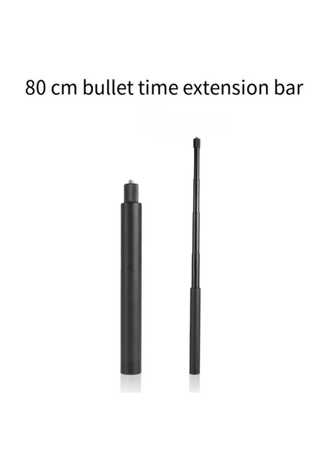 Black Bullet Time Extension Rod Panoramic Sports Camera Invisible Selfie Stick For Mobile Phone Photography - Image 1