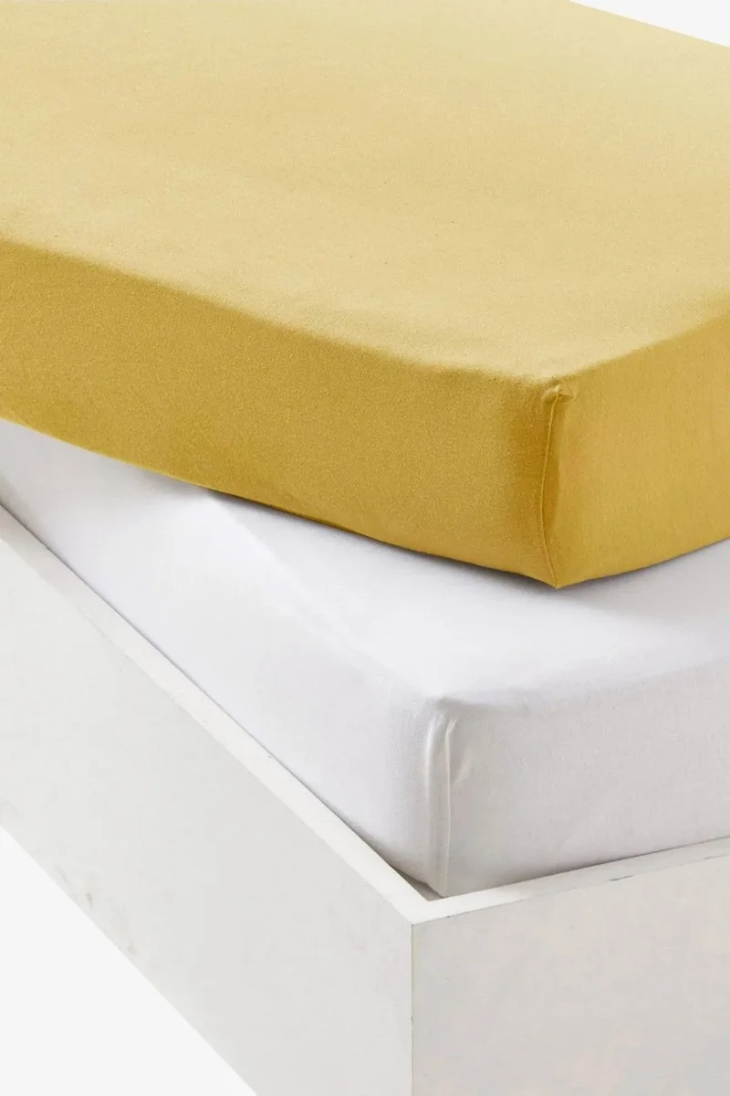 كوتن كونسيبت 2 Pieces of Cotton and Elastic Combed Baby Bed Sheets