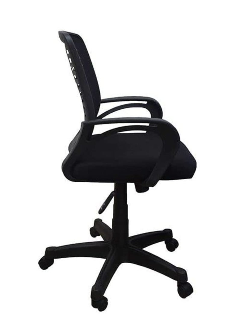 Generic Generic Black Ergonomic Mesh Medical Office Chair with Armrests - Adjustable Swivel Office Chair for Home and Business  - Image 2