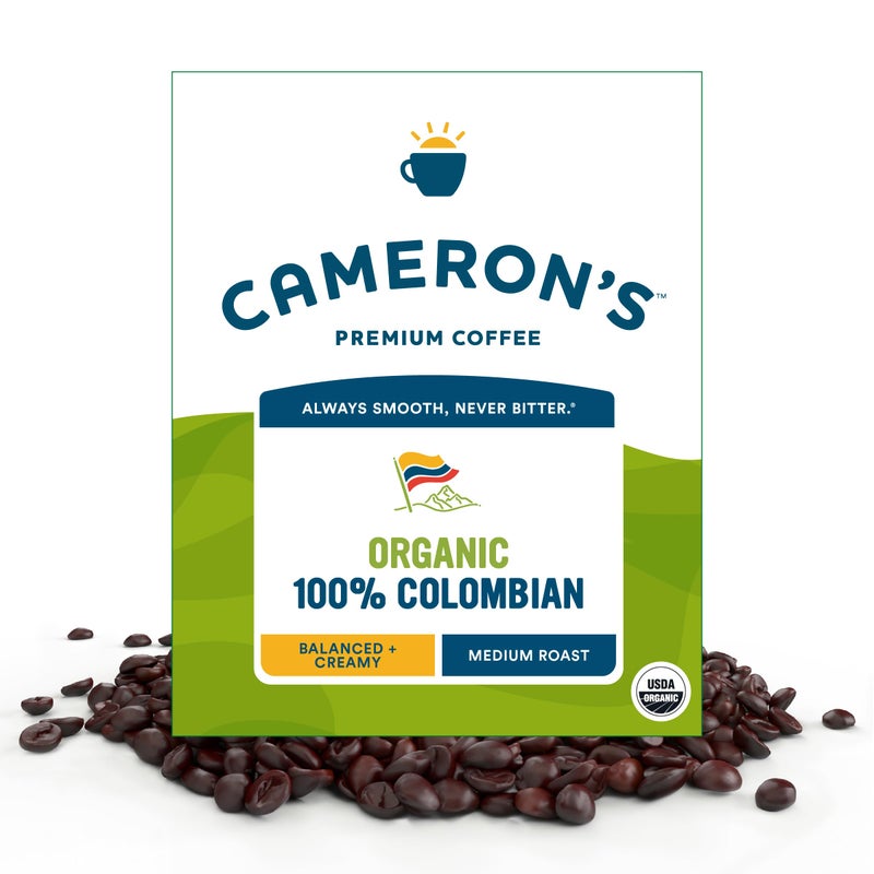 Cameron's Coffee Roasted Whole Bean Coffee, Organic 100% Colombian, 4 Pound - Image 1