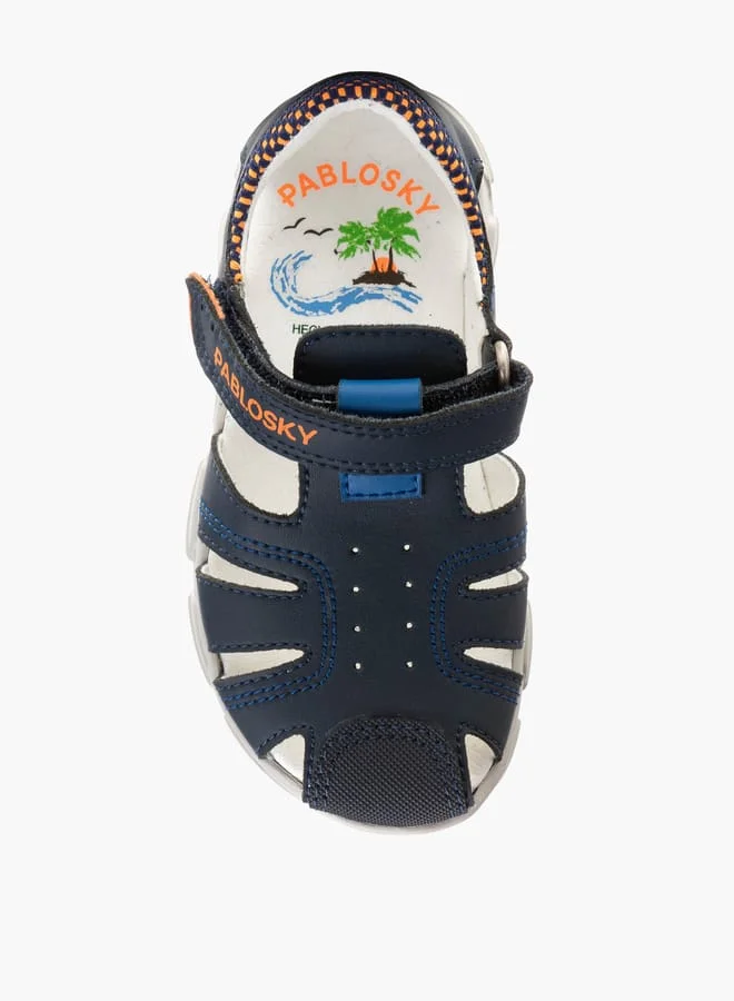 Pablosky Boys Strap Sandals With Hook And Loop Closure