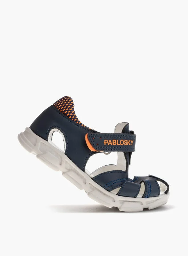 Pablosky Boys Strap Sandals With Hook And Loop Closure