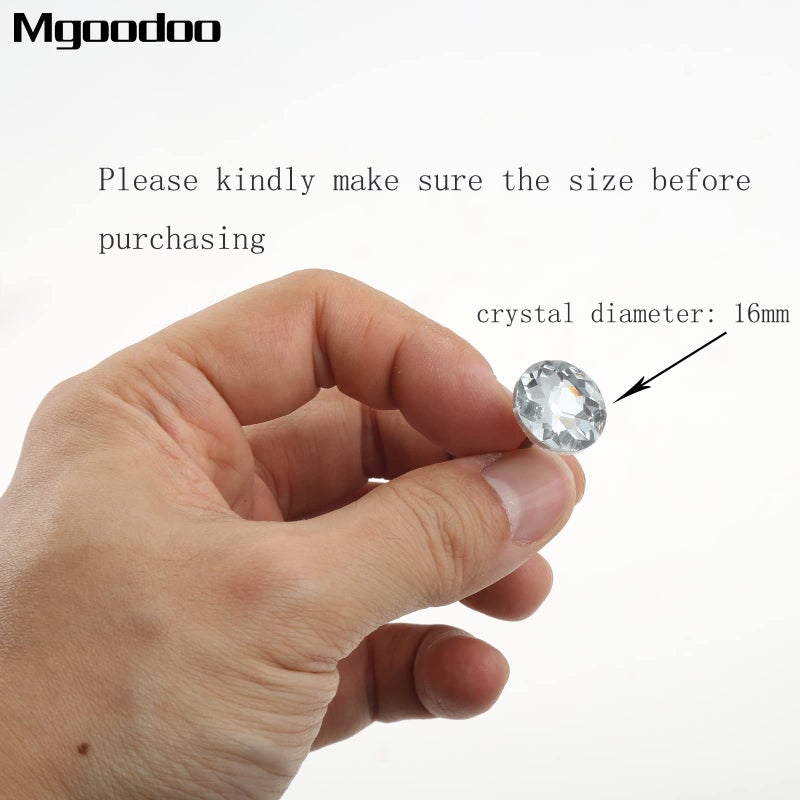 Mgoodoo 16mm(5/8'') Diamond Upholstery Tacks, 10PCS Crystal Pins Nails Studs Buttons for Tufted Sofa Bed Headboard CorkBoard Furniture Decoration - Image 5
