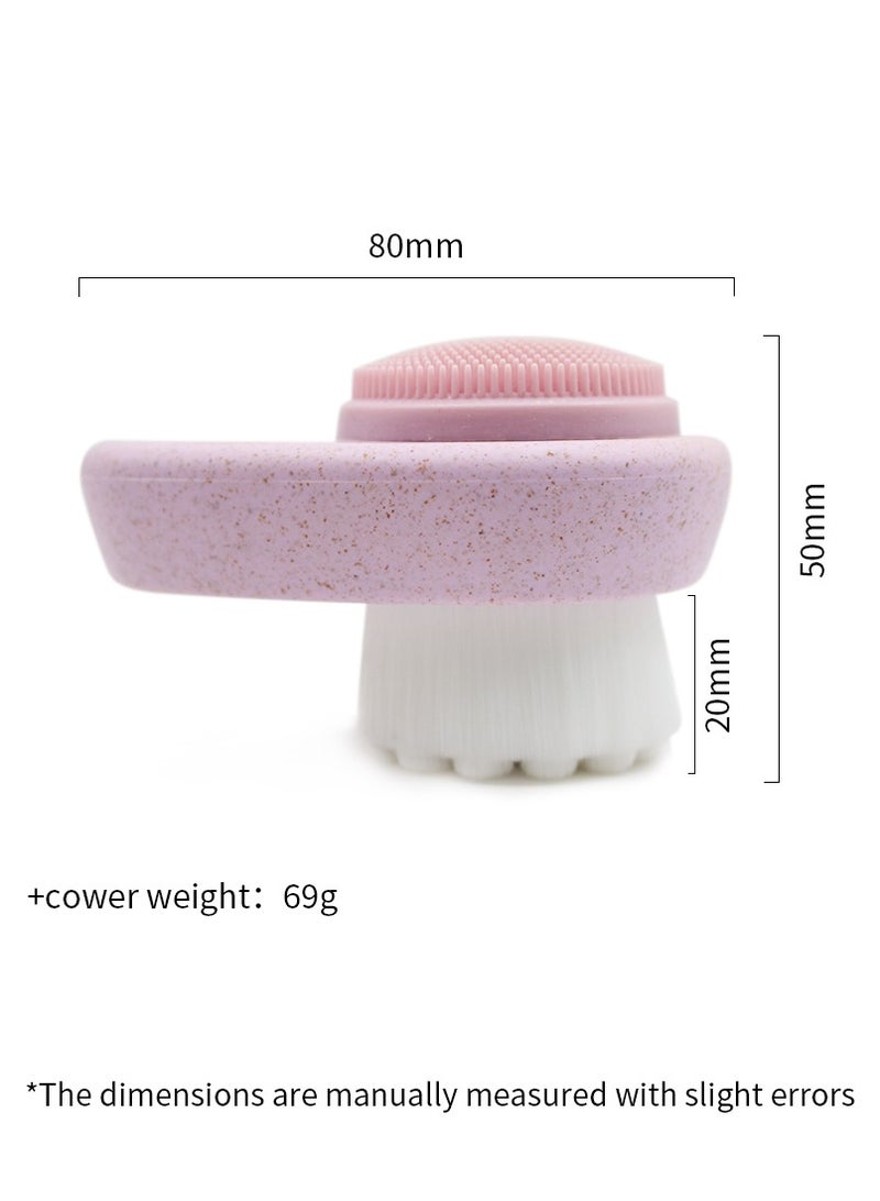 Generic Silicone Face Scrubber Brush Dual Sided Manual Face Cleaner for Women Gentle Skin Exfoliator Portable Skincare Tool  - Image 4
