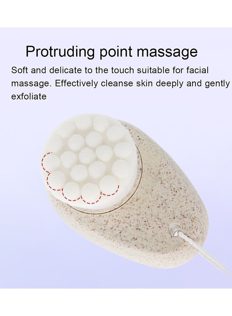 Generic Silicone Face Scrubber Brush Dual Sided Manual Face Cleaner for Women Gentle Skin Exfoliator Portable Skincare Tool  - Image 5