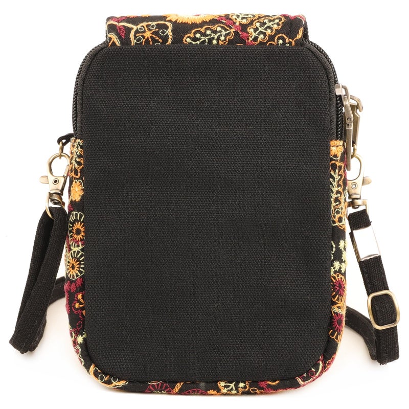 SILKAREA Small Crossbody Bags for Women Cell Phone Purse Wallet Vintage Canvas Embroidery Travel Handbag Shoulder Bag - Image 4