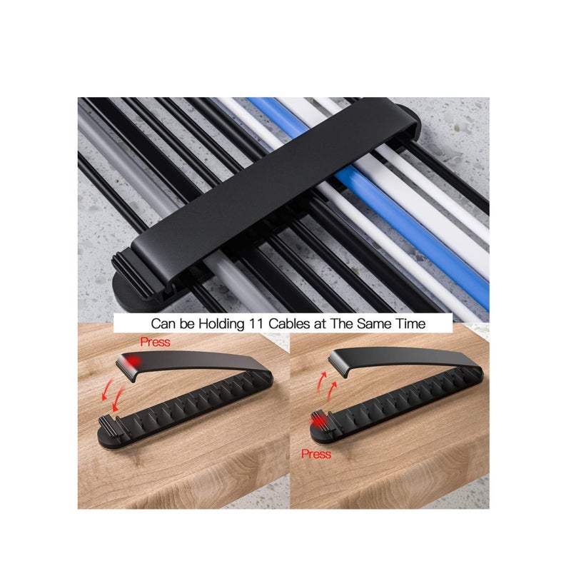 Zikra Cable Clips, 3 Pack Cord Organizer Charger Cable Management for Organizing Home Office Desk Phone Car Cable Wire, Self Adhesive Cord Holders - Image 4