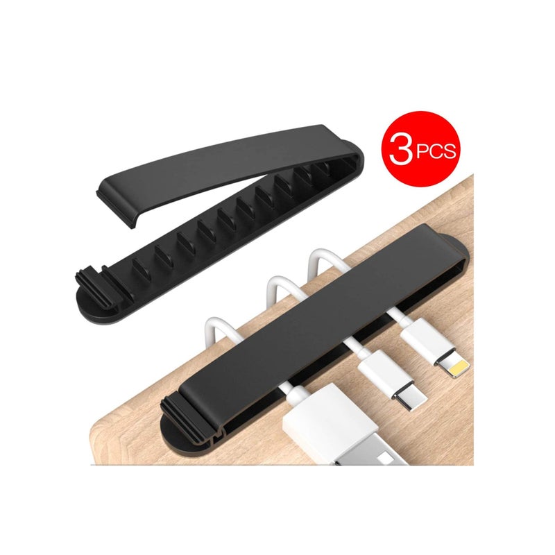 Zikra Cable Clips, 3 Pack Cord Organizer Charger Cable Management for Organizing Home Office Desk Phone Car Cable Wire, Self Adhesive Cord Holders - Image 2