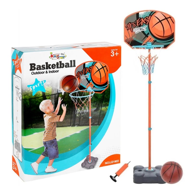 كينج سبورت مجموعة لعبة كرة السله مع ستاند الشبكة 141 سم - LQ1903