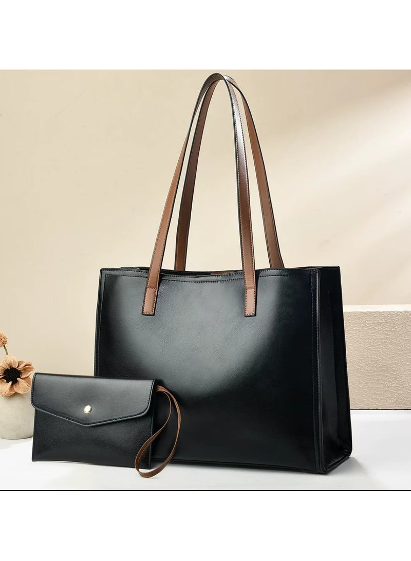YALUXE YALUXE Women's Nylon Tote Bags Large Capacity Shoulder Bags Work Handbags Purses  - Image 1