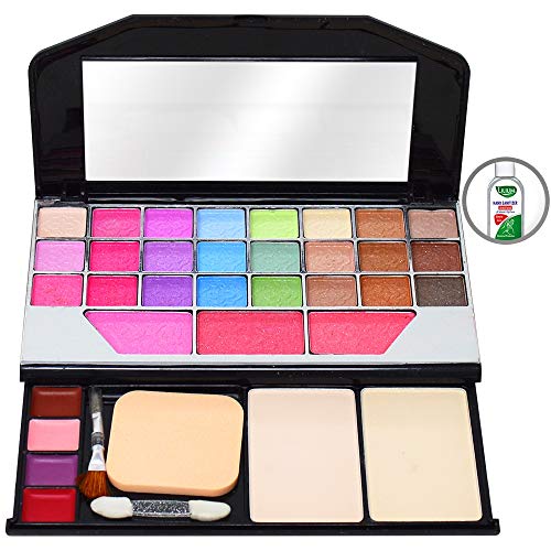 T.Y.A GOOD CHOICE INDIA Makeup Kit, 24 Eyeshadow, 3 Blusher, 2 Compact, 8 Lip Color, (6155), 32g With Hand Cleanser Sanatizer - Image 2