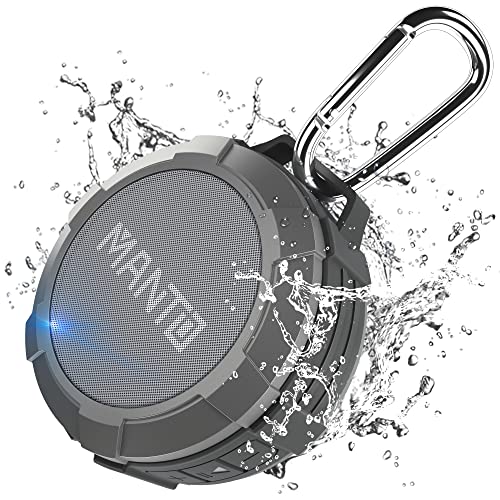 MANTO Bluetooth Speaker IPX5 Waterproof Portable Shower Speaker, 12H Battery, Bluetooth & Micro SD Playback (Up to 32GB, Card Not Included), Compact Design for Travel, Camping, Hiking, and Home - Image 1