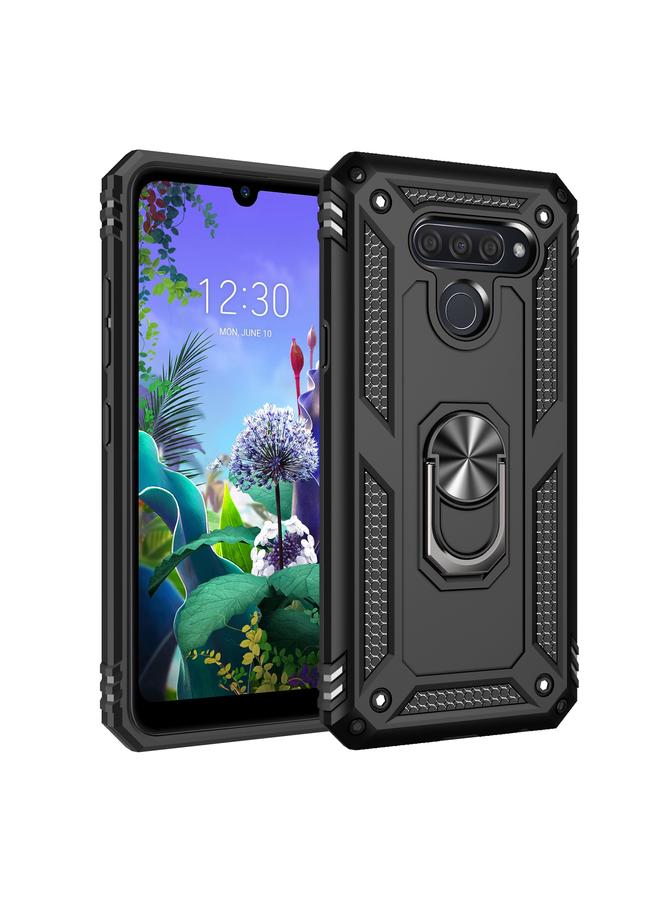 S-TOP Case For LG K50 & Q60 Shockproof TPU + PC Protective Case with 360 Degree Rotating Holder - Image 1