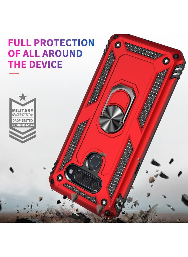 S-TOP Case For LG K50 & Q60 Shockproof TPU + PC Protective Case with 360 Degree Rotating Holder - Image 2