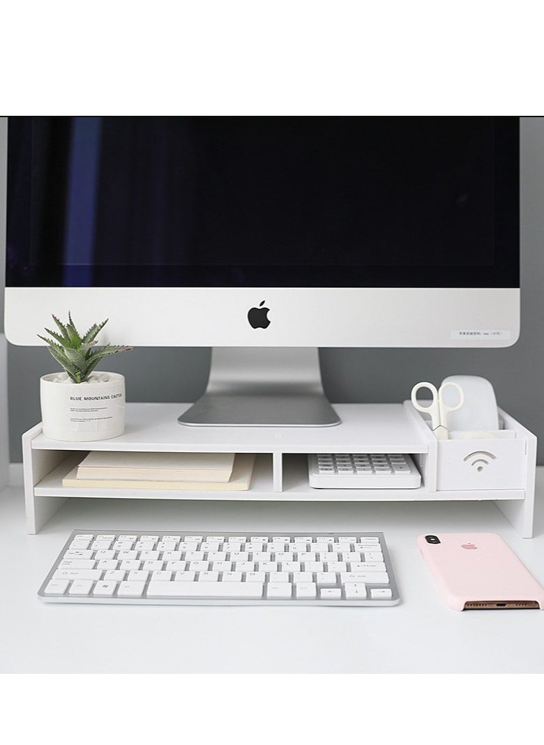 Aideli - Large Shelf Computer Storage Box High Shelf Suitable for Bedroom, School, Office (White) - Image 1