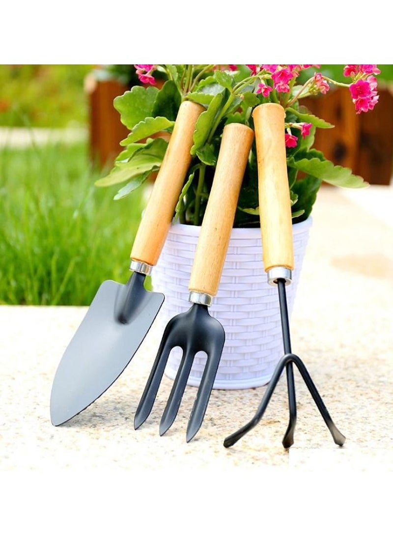 DubaiGallery مجموعة أدوات الحديقة، 3 قطع مجموعة أدوات الحديقة تشمل شوكة يد، مجرفة يد ومجرفة يد، هدايا للحديقة - Image 1