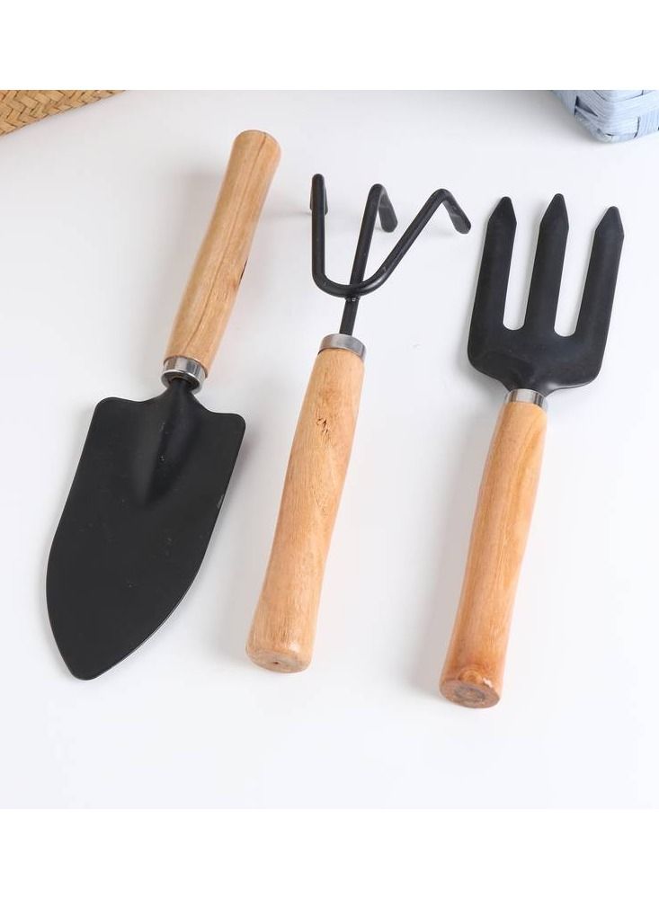 DubaiGallery مجموعة أدوات الحديقة، 3 قطع مجموعة أدوات الحديقة تشمل شوكة يد، مجرفة يد ومجرفة يد، هدايا للحديقة - Image 3