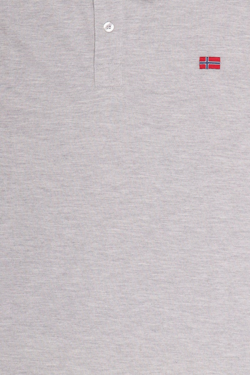 NorthLand Men Regular Fit Embroidered Short Sleeves Polo Shirt, Grey - Image 5