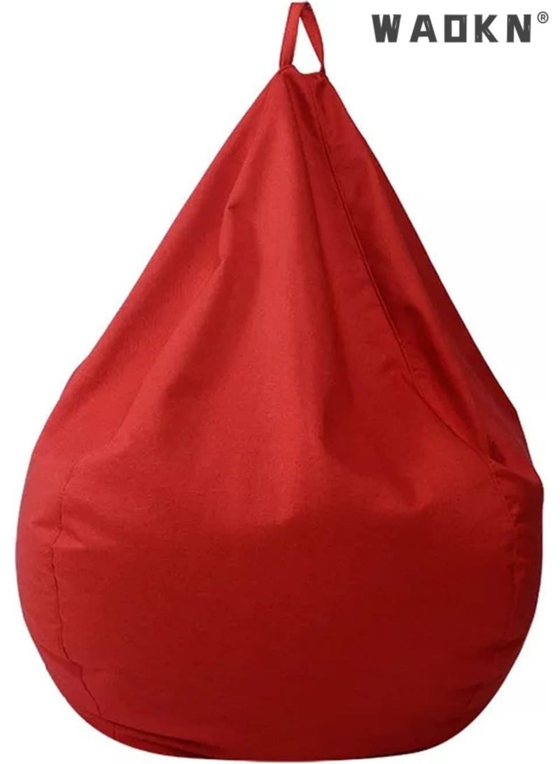 WAOKN Single Beanbag Lounge Chair (No Filler) Lazy Lounger High Back Large Bean Bag Storage Chair Cover Sack Without Filling, Lounger Bean Bag For Adults, Teens, Personal Sized Removable, Washable Cover,Bean Bag Lounger Sofa Cover, Without Filler Ergonomic Design for Body Support, Durable and Comfortable, for Kid/Adult Lazy Sofas Cover  - Image 3