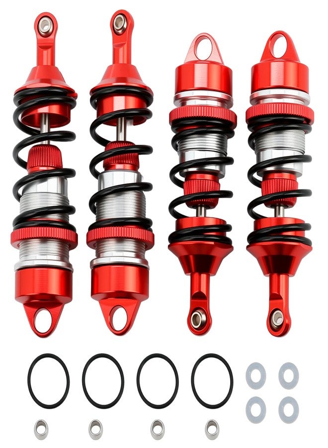 POLANTA 4PCS Aluminum Front & Rear Shocks Upgrade for ARRMA 1/7 Felony 6S BLX Infraction 6S BLX Limitless,Replace#ARA330627 ARA330628 (Red) - Image 1