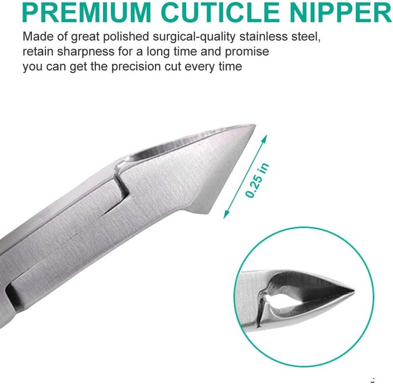 IVON Cuticle Trimmer, Non-Slip Professional Cuticle Nipper Stainless Steel Cutter - Image 2